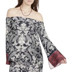 NEW! $85 Rachel Roy Off Shoulder Paisley Blouse